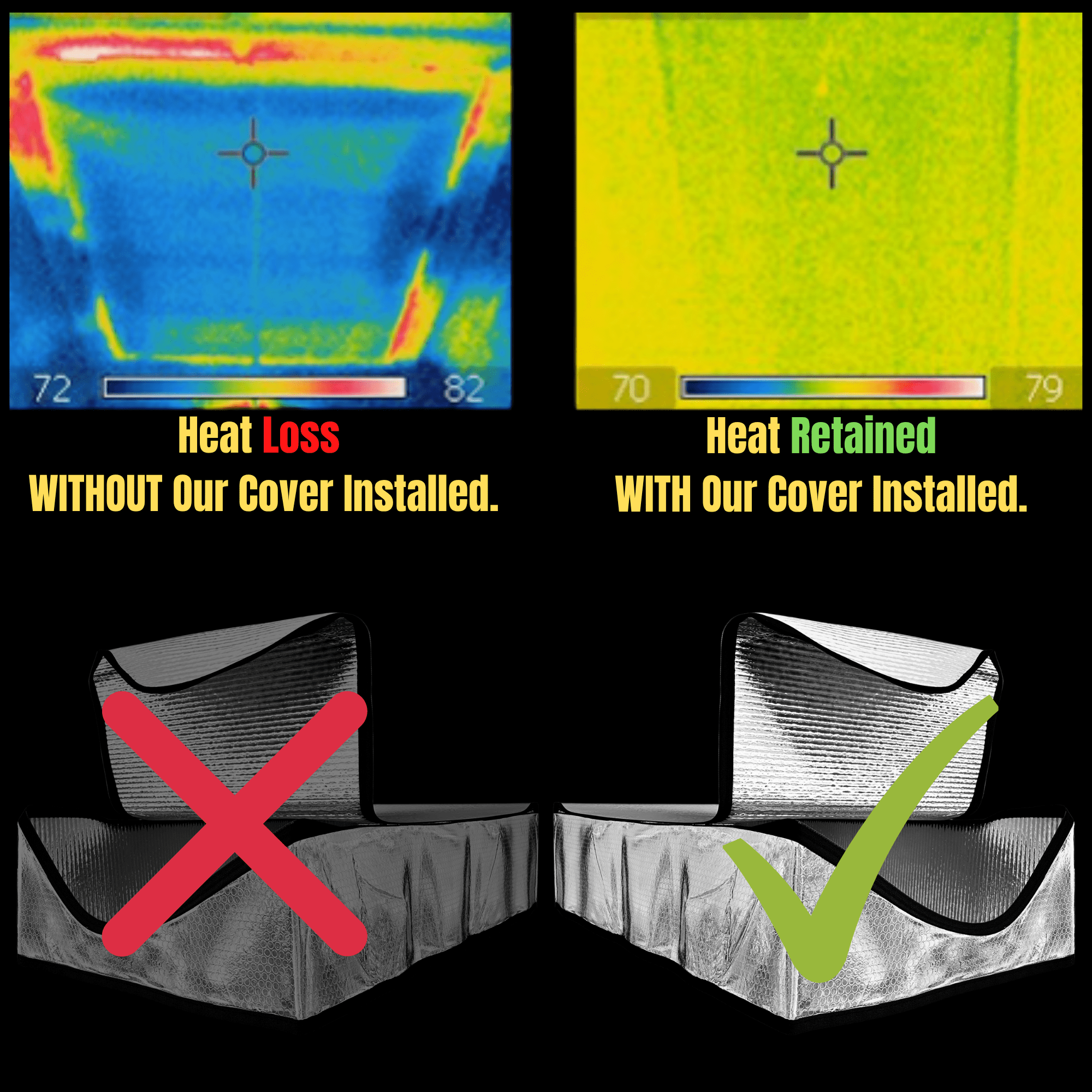 Energy Wise Attic Tent - 25"x54"x11", Air Tight Attic Door Insulation Cover With Easy Zipper Access - Energy Wise Brand