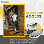 Energy Wise Attic Tent - 25"x54"x11", Air Tight Attic Door Insulation Cover With Easy Zipper Access - Energy Wise Brand