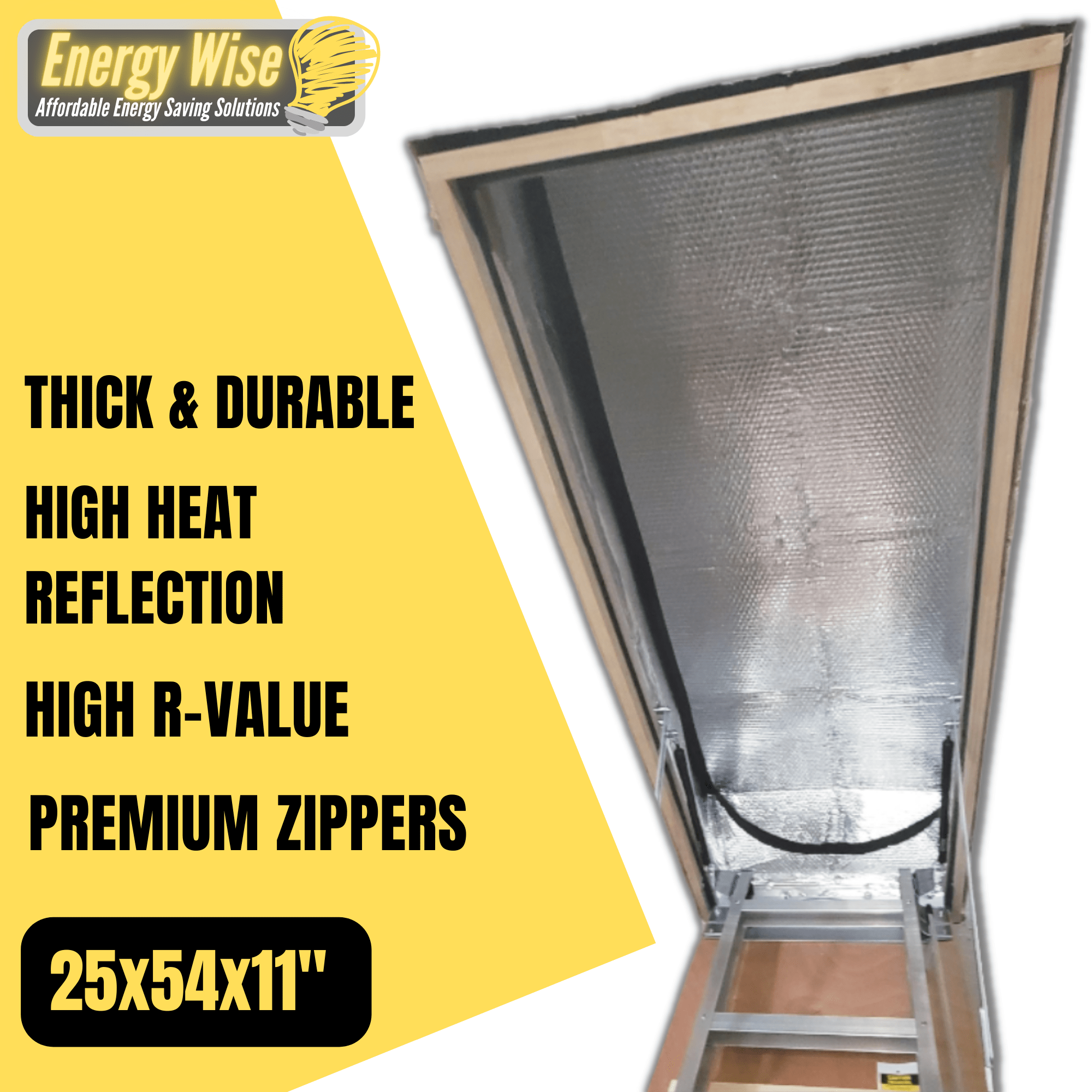 Windspeed Attic Stairs Insulation Cover with Zipper 54×25×11 in Attic Door  Insulation Cover Double Layer Attic Fan Insulation Cover for Thermal