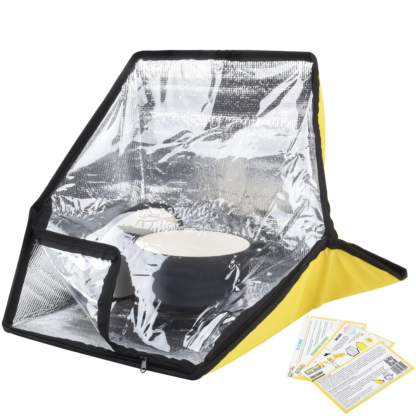 Energy Wise Solar Oven, Portable, Reinforced & Foldable, Comes with 2x Support Rods, Carry Bag & Full Outdoor Cooking Guide